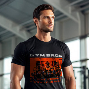 Gym Bros T-Shirt Brotherhood Workout Motivation