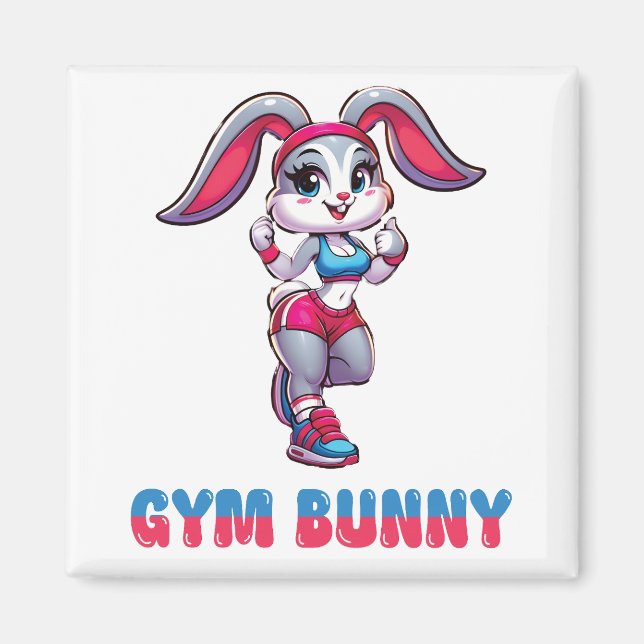 Gym Bunny Magnet (Front)