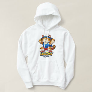 Gym Cat Humor Artwork – Funny Workout Style Hoodie