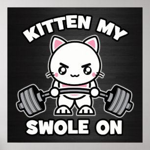 Gym Cat - Workout Motivational Poster