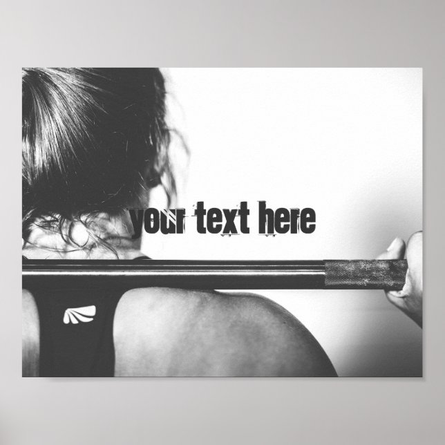 Gym customisable text motivational poster (Front)