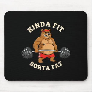 Gym Dad Bod Werlifting Bear Weightlifting Men Mouse Mat