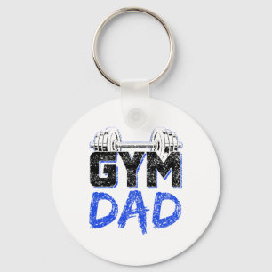 Gym Dad Fitness Workout Weightlifting Training Fat Key Ring