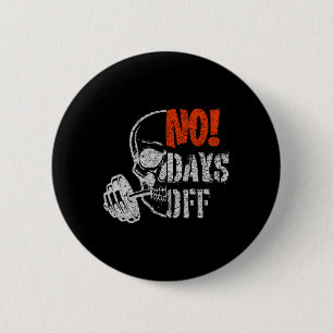 Gym Day Skull Weightlifting Gym Motivation And Fit 6 Cm Round Badge