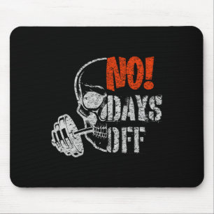 Gym Day Skull Weightlifting Gym Motivation And Fit Mouse Mat