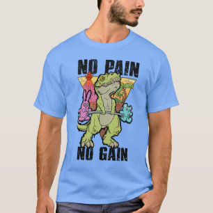 Gym Dinosaur: No Pain, No Gain, Just Gains T-Shirt