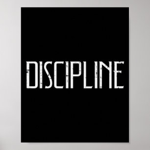 Gym Discipline Workout Fitness Motivational Men Wo Poster
