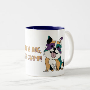 Gym Dog Two-Tone Coffee Mug
