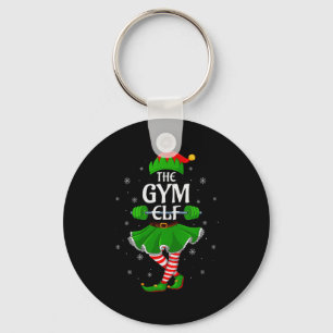 Gym Elf Christmas Family Workout Girls Women Elf S Key Ring