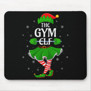 Gym Elf Christmas Family Workout Girls Women Elf S Mouse Mat