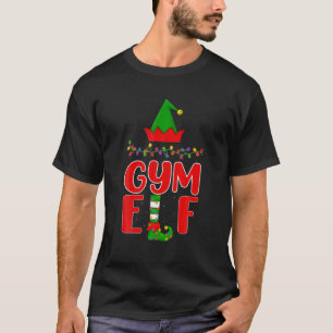 Gym Elf Matching Family Lighting Christmas T-Shirt