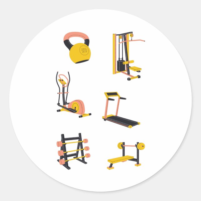 Gym Equipment Sticker Pack (Front)