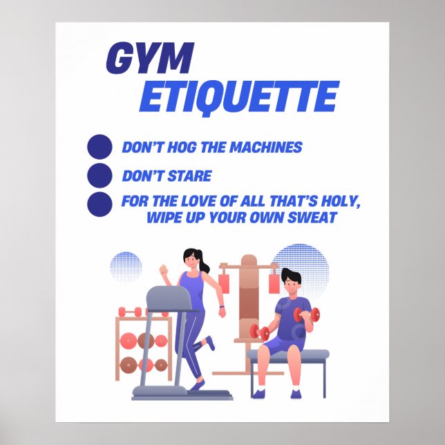 Gym Etiquette Poster (Front)