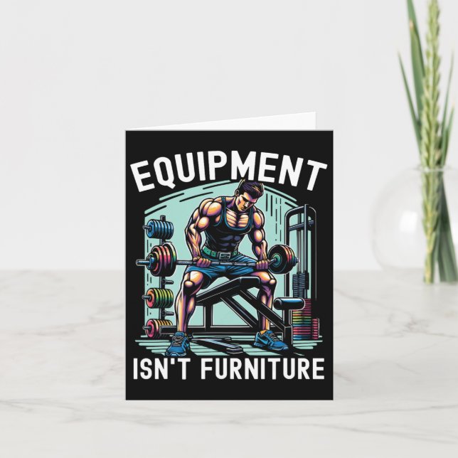 Gym Etiquette Workout Bodybuilding Fitness Bodybui Card (Front)