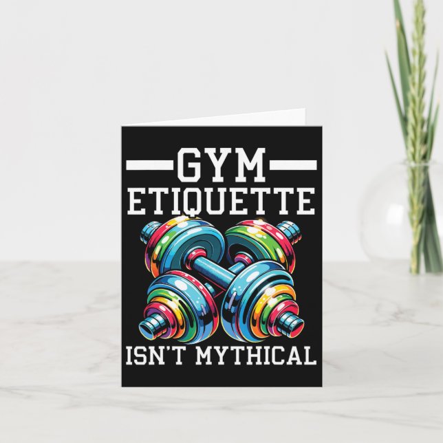 Gym Etiquette Workout Bodybuilding Fitness Bodybui Card (Front)