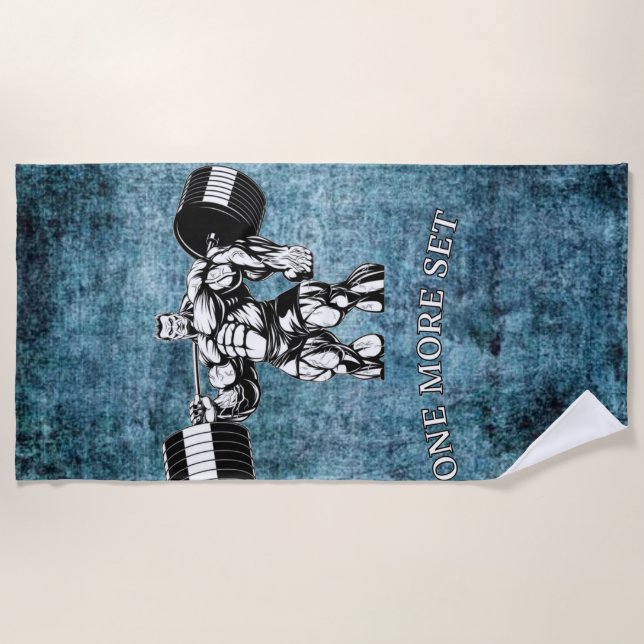 Gym & fitness bodybuilder beach towel (Front)