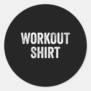 Gym Fitness Bodybuilding Workout  Classic Round Sticker