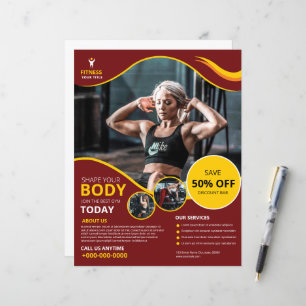 Gym Fitness Club Promotional Flyer Template