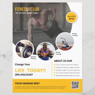 Gym Fitness Flyer Template