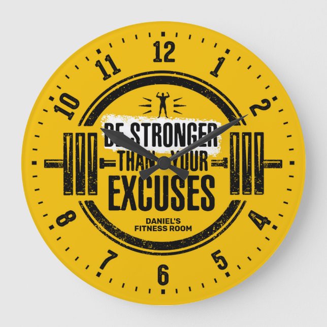 Gym Fitness Room Personalised Wall Clock (Front)