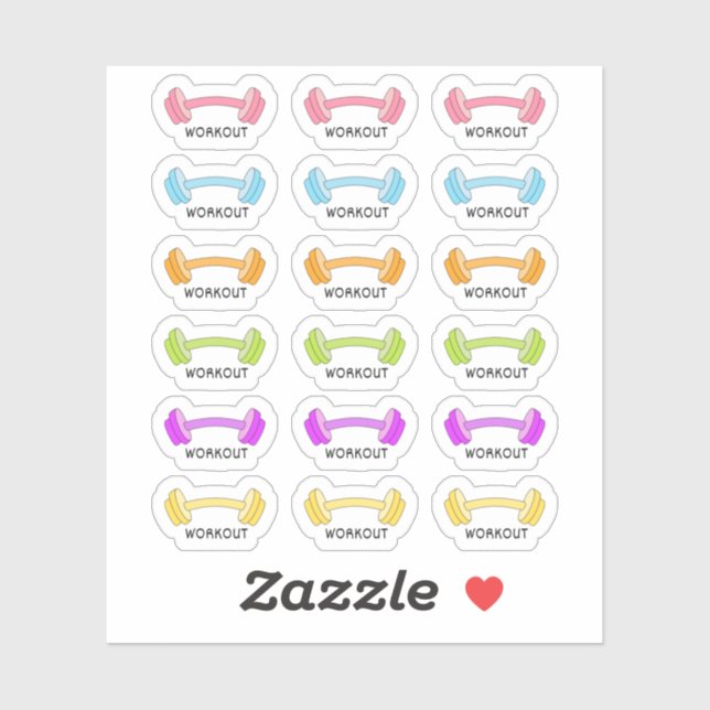 Gym Fitness Workout Barbells Exercise Bujo Planner (Sheet)