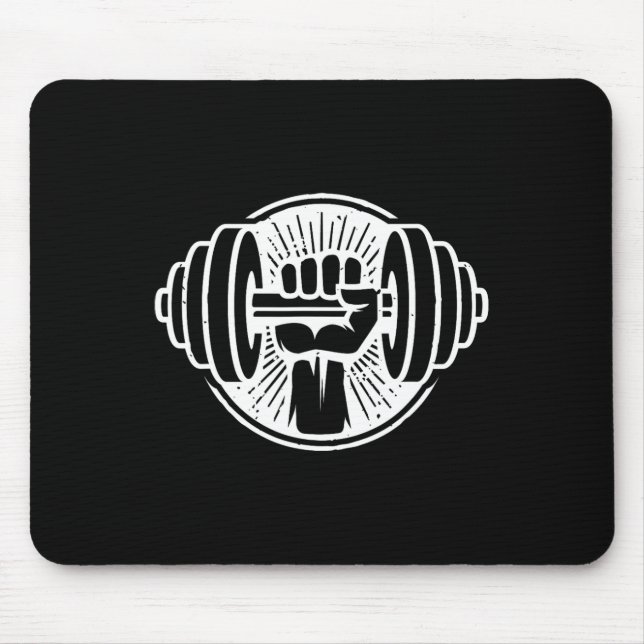 Gym Fitness Workout Bodybuilding Weightlifting Tra Mouse Mat (Front)