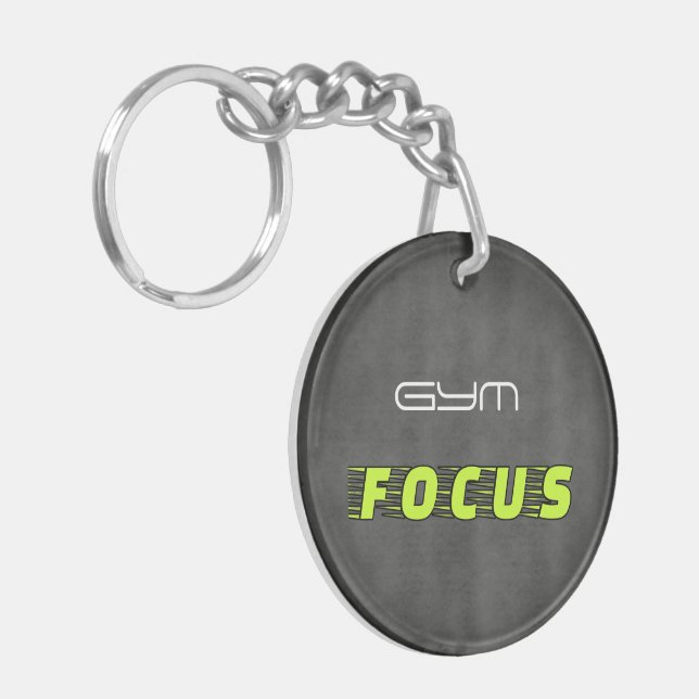 GYM FOCUS Modern Fitness Key Ring (Front Left)