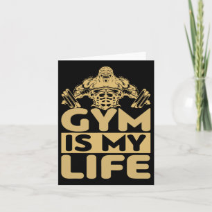 Gym Fuels Me Bodybuilding Motivation Intense Drive Card
