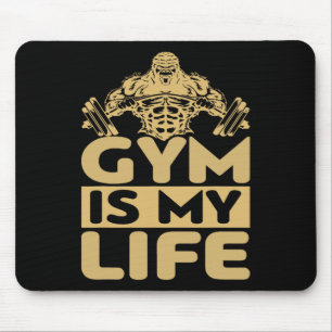 Gym Fuels Me Bodybuilding Motivation Intense Drive Mouse Mat