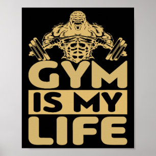 Gym Fuels Me Bodybuilding Motivation Intense Drive Poster