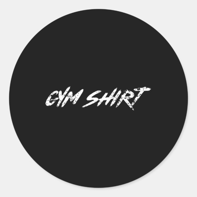 Gym Funny Weightlifting Bodybuilding Workout Power Classic Round Sticker (Front)