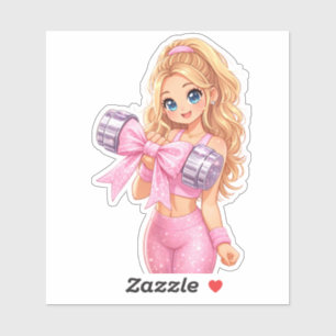 Gym Girl Era Custom-Cut Vinyl Sticker