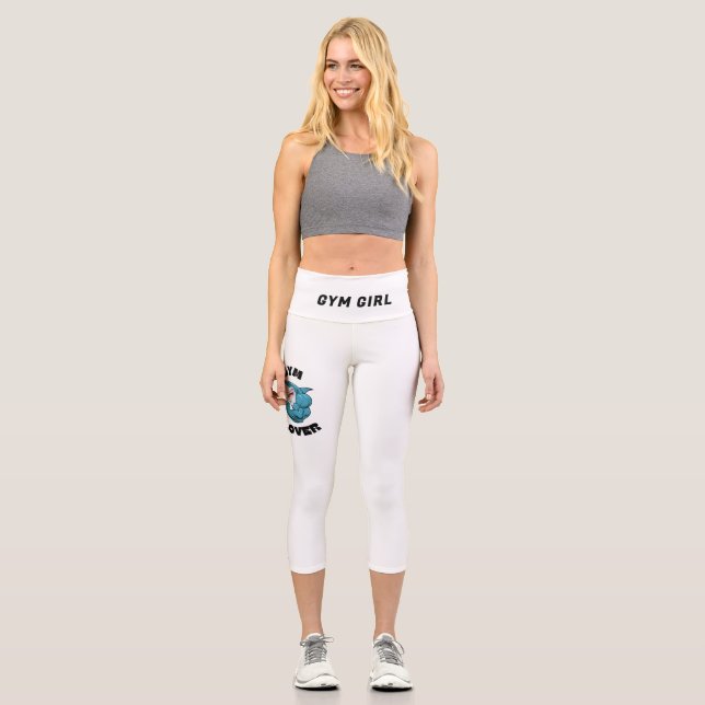 Gym Goddess: Conquer with Confidence Capri Leggings (Front)