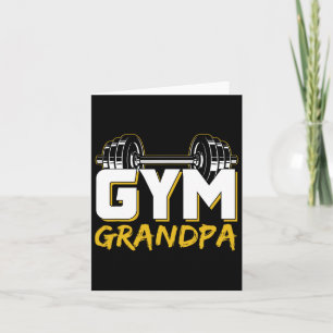 Gym Grandpa Workout Training Fitness Weightlifting Card