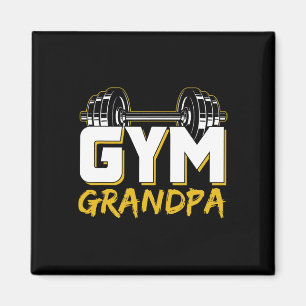 Gym Grandpa Workout Training Fitness Weightlifting Magnet