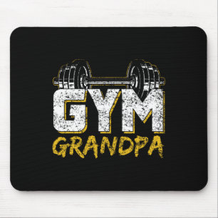 Gym Grandpa Workout Training Fitness Weightlifting Mouse Mat