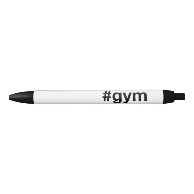 GYM Hashtag Black Ink Pen (Front)