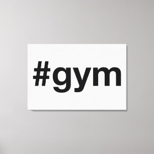 GYM Hashtag Canvas Print