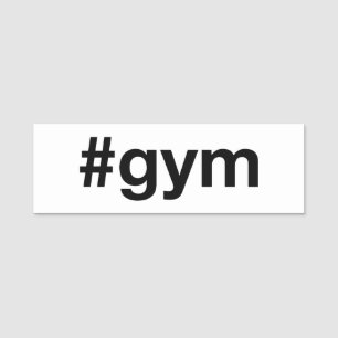 GYM Hashtag Name Tag