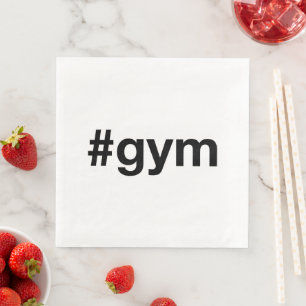 GYM Hashtag Napkin