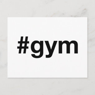 GYM Hashtag Postcard