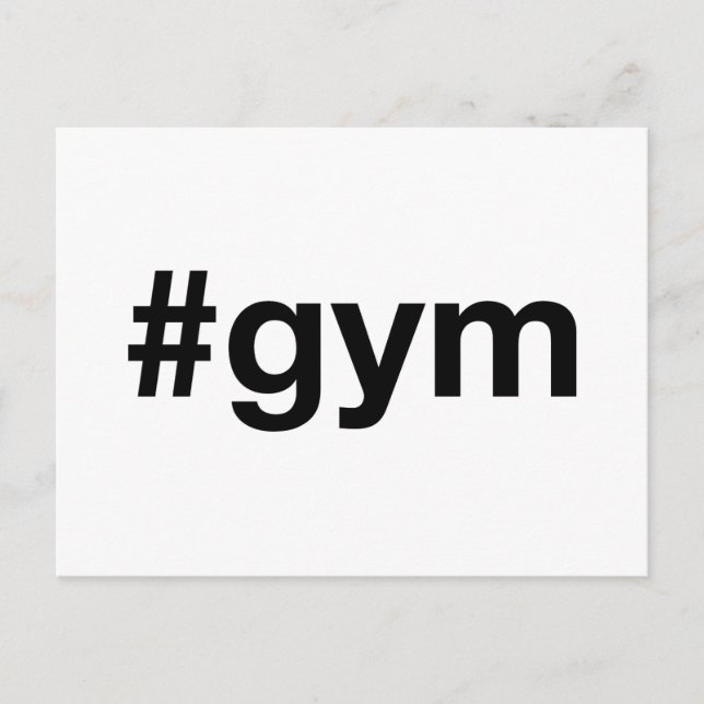 GYM Hashtag Postcard (Front)