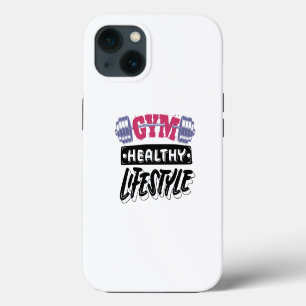 gym healthy lifestyle motivational design iPhone 13 case