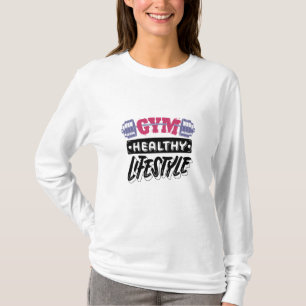 gym healthy lifestyle motivational design T-Shirt