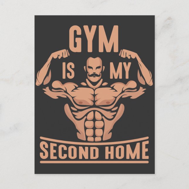 Gym Home Fitness addict Weightlifting Athlete Postcard (Front)