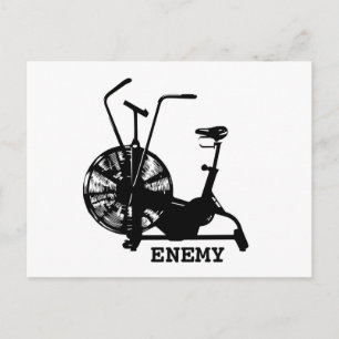 Gym Humour Black White Funny Workout Postcard