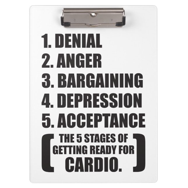 Gym Humour - Cardio Clipboard (Front)