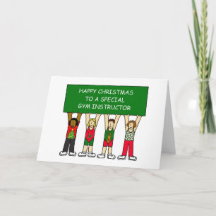 Gym Instructor Happy Christmas Holiday Card