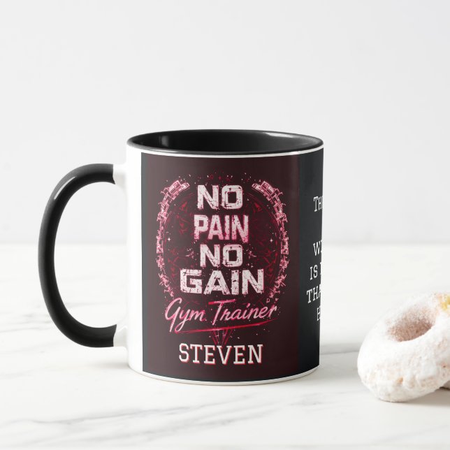Gym Instructor Personal Trainer  Mug (With Donut)