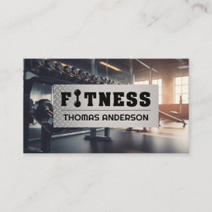 Gym Interior   Dumbbells   Treadmills Business Card